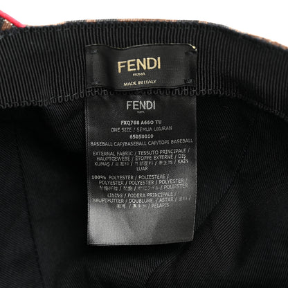 Fendi Canvas FF Reloaded Baseball Hat Tobacco Red 8 of 8