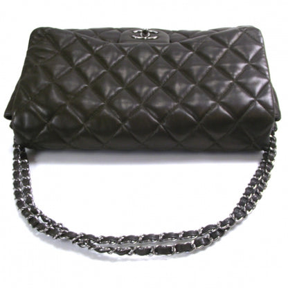 Chanel Lambskin Quilted 3 Flap Bag Dark Khaki 5 of 11