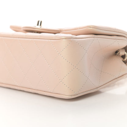 Chanel Iridescent Calfskin Quilted Mini Rectangular Flap Beige 10 of 11