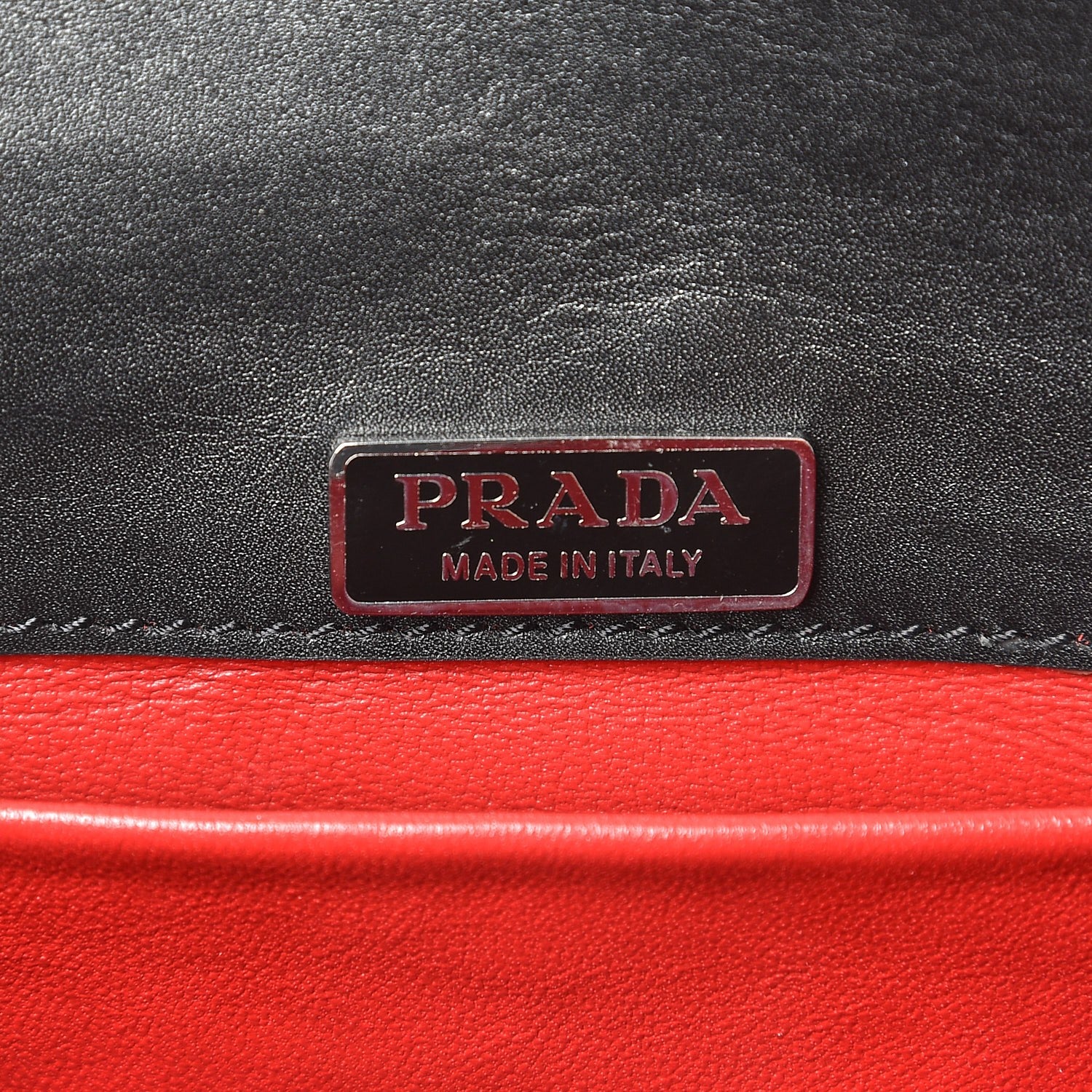 Prada City Calfskin Cahier Chain Wristlet Clutch Black 7 of 7
