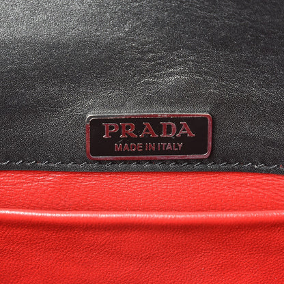 Prada City Calfskin Cahier Chain Wristlet Clutch Black 7 of 7