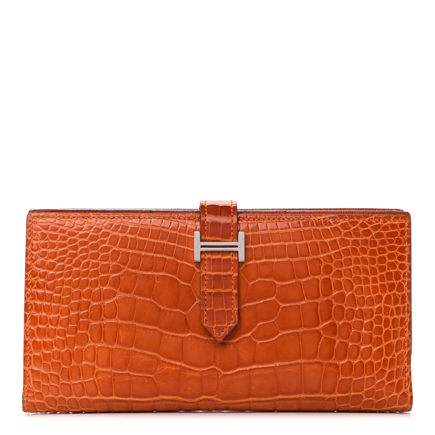Shiny Alligator Bearn Wallet Orange