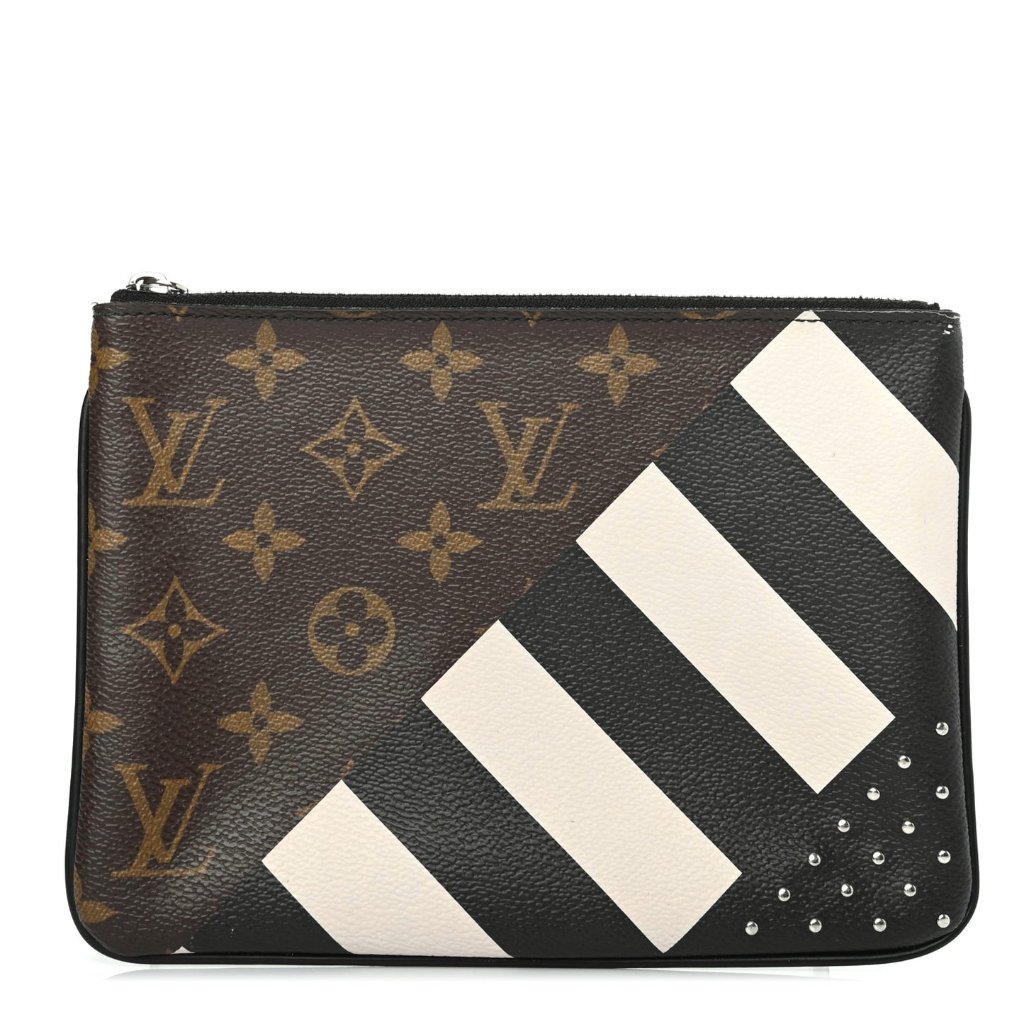 Monogram Stripes Pochette Plate PM