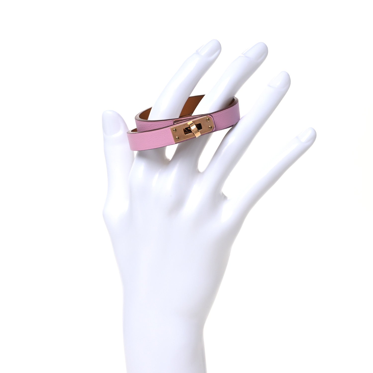 Hermes Swift Kelly Double Tour T2 Bracelet Rose Sakura 2 of 7