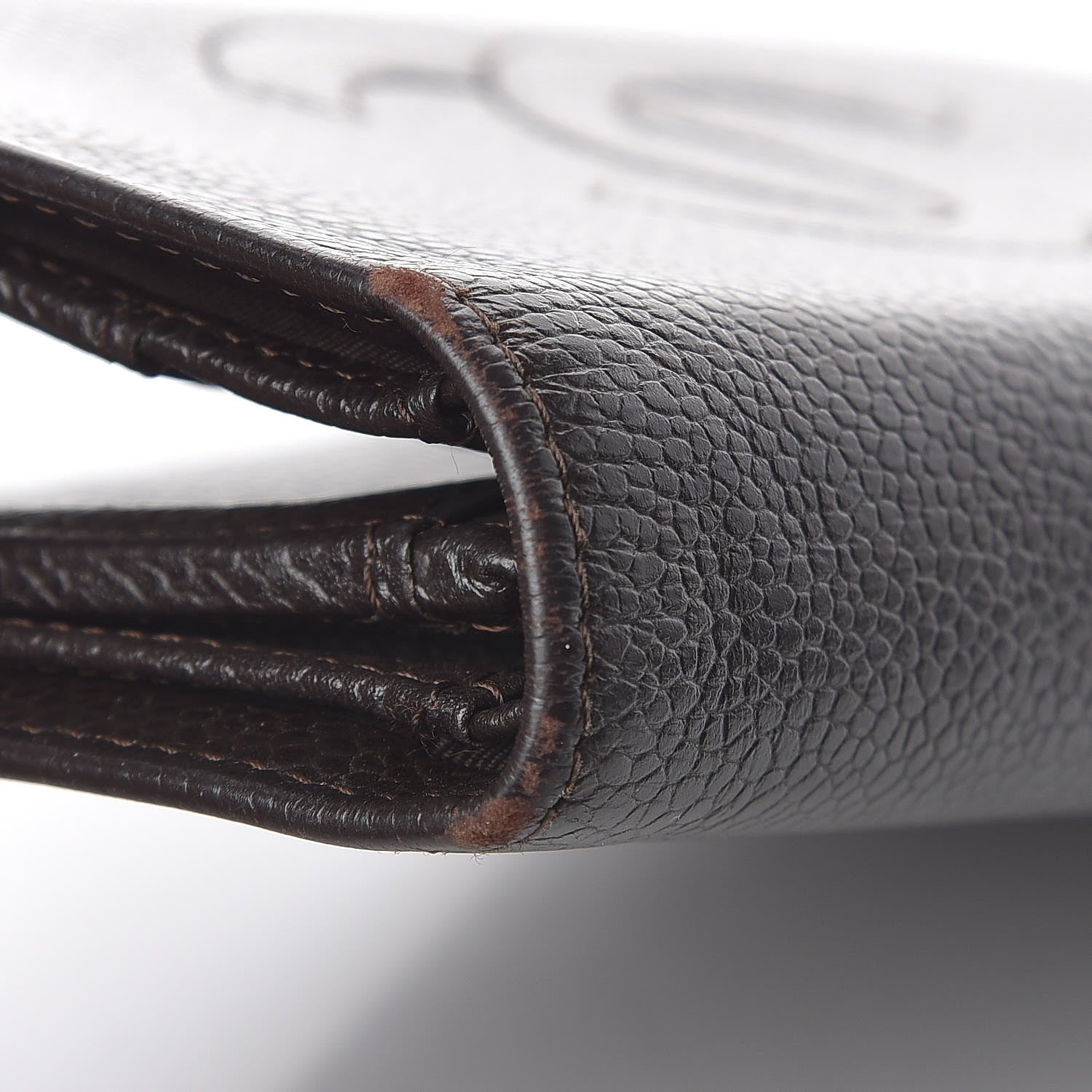 Chanel Caviar Timeless CC Yen Wallet Dark Brown 10 of 11