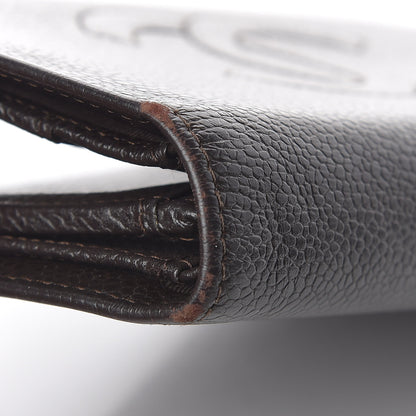 Chanel Caviar Timeless CC Yen Wallet Dark Brown 10 of 11