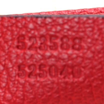 Gucci Grained Calfskin Logo Half Moon Hobo Red 8 of 10