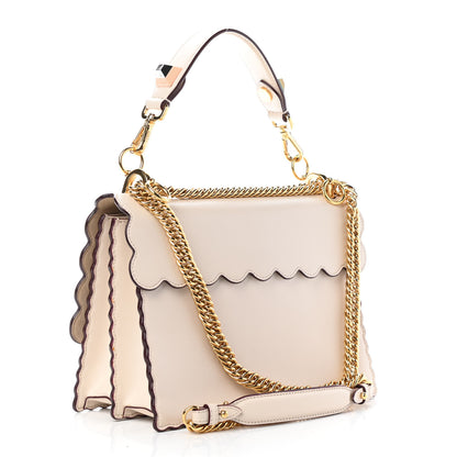 Fendi Vitello Liberty Scalloped Studded Kan I Shoulder Bag Camelia 2 of 4