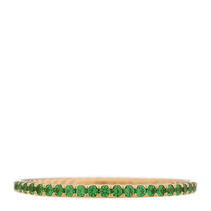 David Yurman 18K Yellow Gold Tsavorite 1.85mm Eden Eternity Band Ring 67 11.75 3 of 4