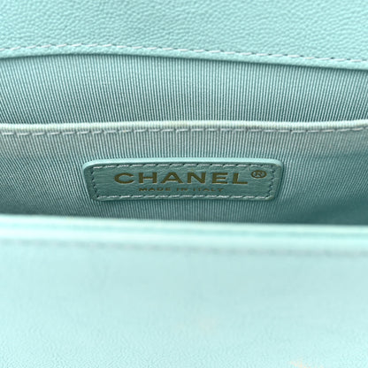 Chanel Caviar Quilted Medium Boy Flap Light Blue 5 of 9