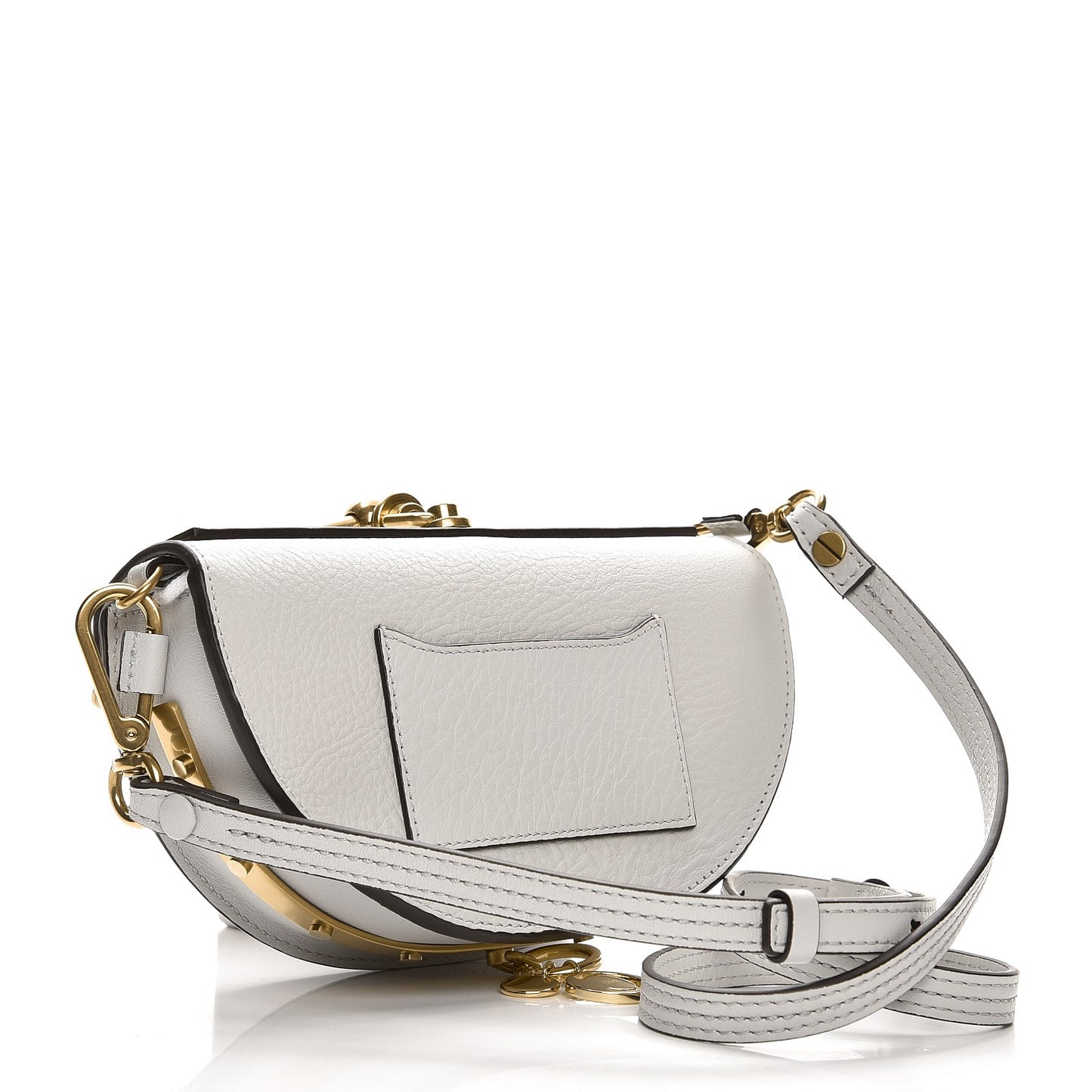 Calfskin Small Nile Bracelet Minaudiere Bag Airy Grey
