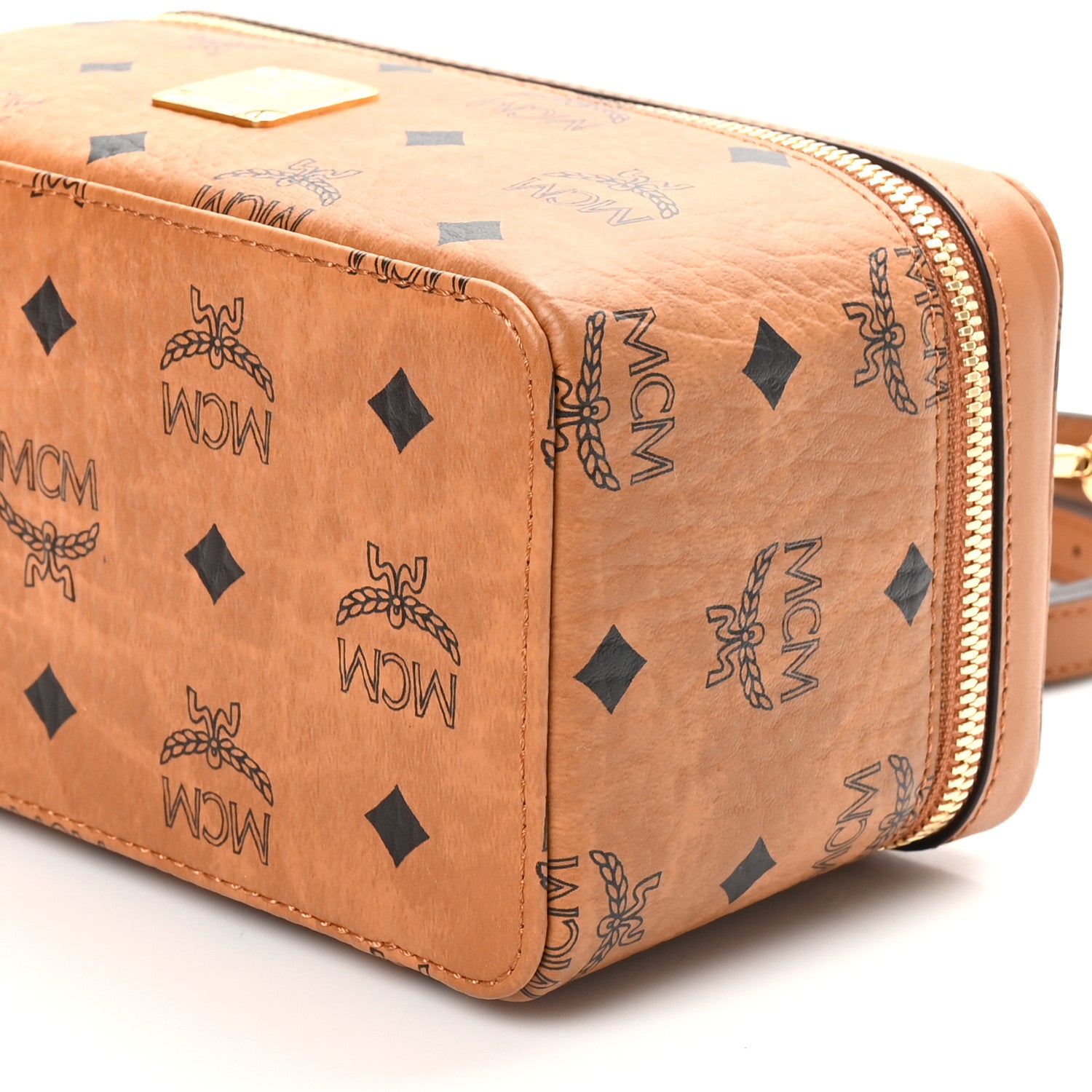 MCM Visetos Vanity Case Cognac 9 of 9