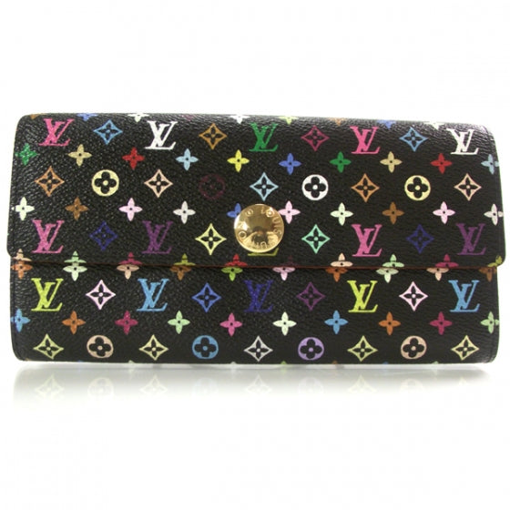 Louis Vuitton Monogram Multicolor Sarah Wallet Black 1 of 7
