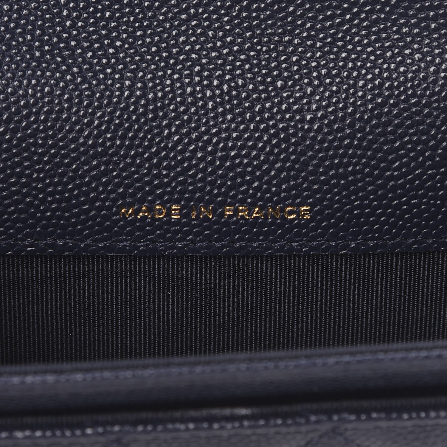 Chanel Caviar Quilted Flap Card Holder Wallet Navy Blue 6 of 9