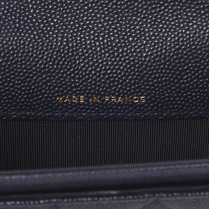 Chanel Caviar Quilted Flap Card Holder Wallet Navy Blue 6 of 9