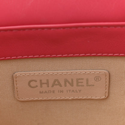 Chanel Calfskin Raffia Small Take Away Vanity Case Bag Pink Beige 6 of 11