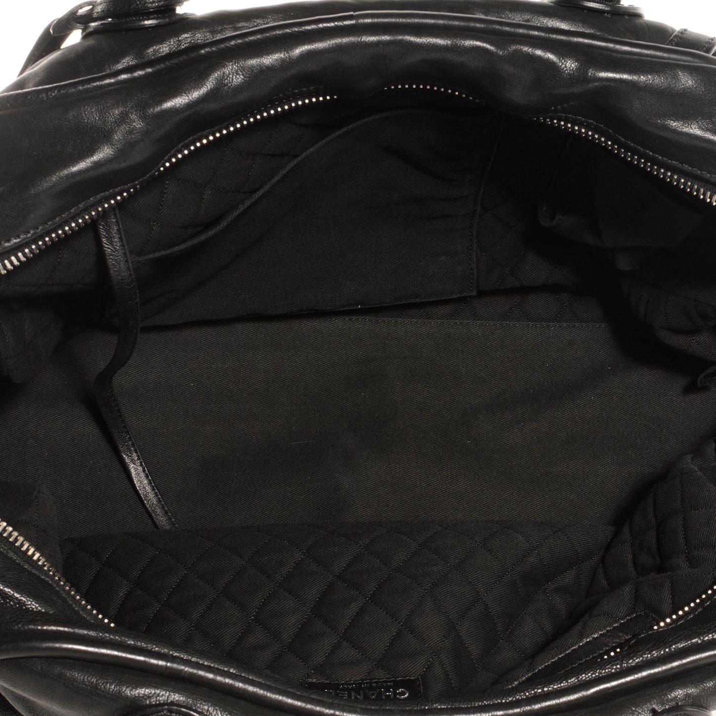 Calfskin Large Bowler Black