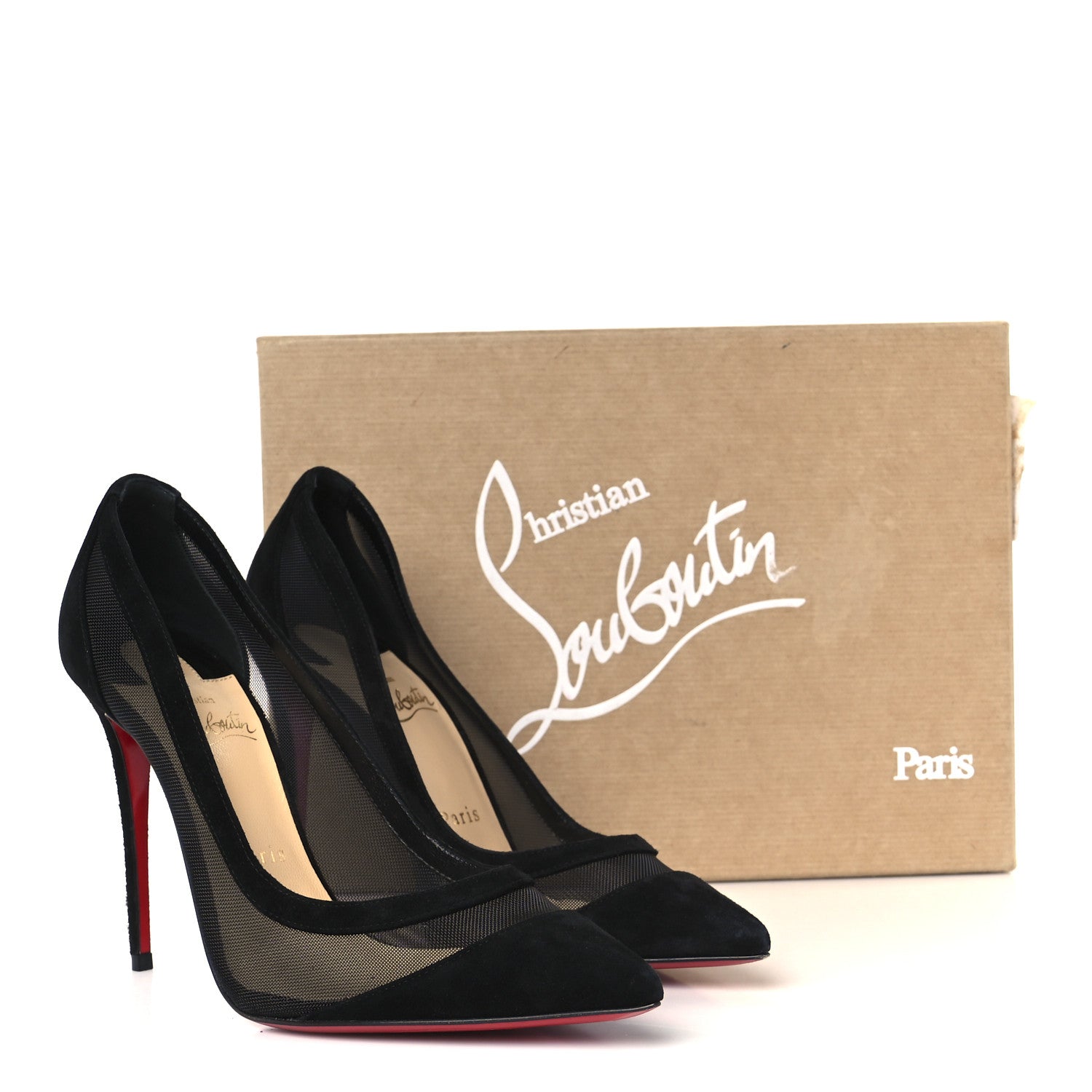 Christian Louboutin Veau Velours Rete Galativi 100 Pumps