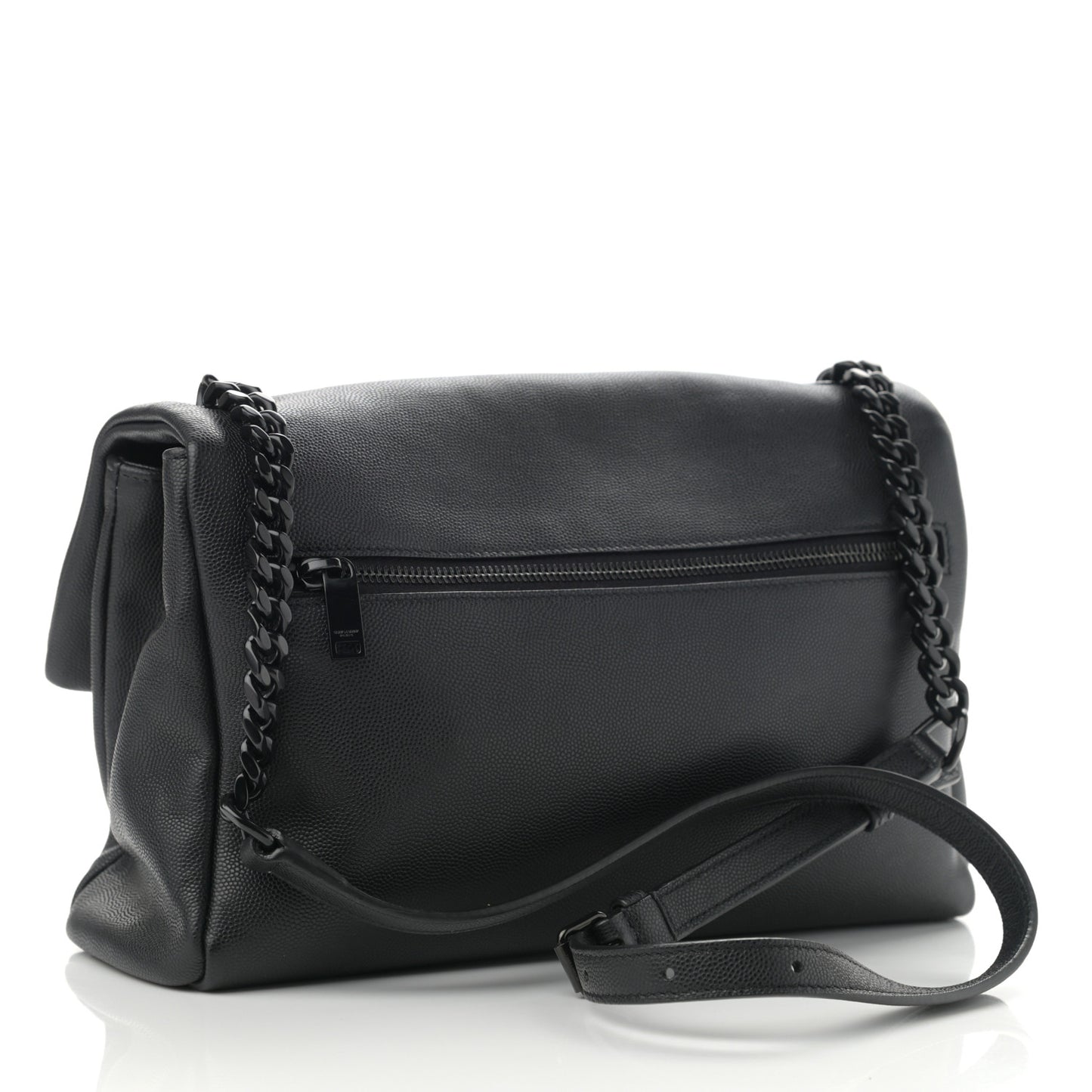 Grain De Poudre Medium West Hollywood Monogram Fold-Over Black