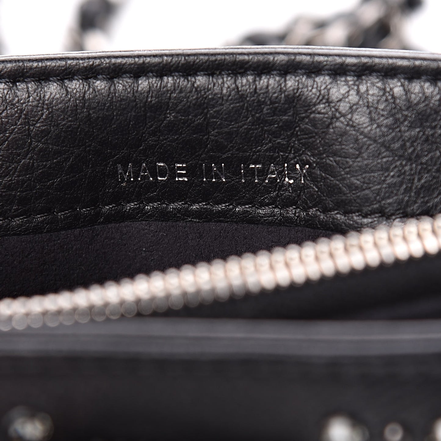 Calfskin Strass Studded Mini Phone Holder Clutch Black
