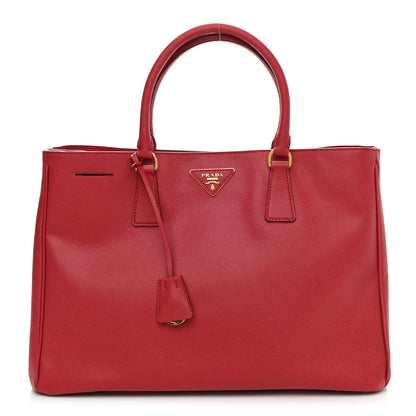 Prada Saffiano Lux Large Tote Fuoco 1 of 9