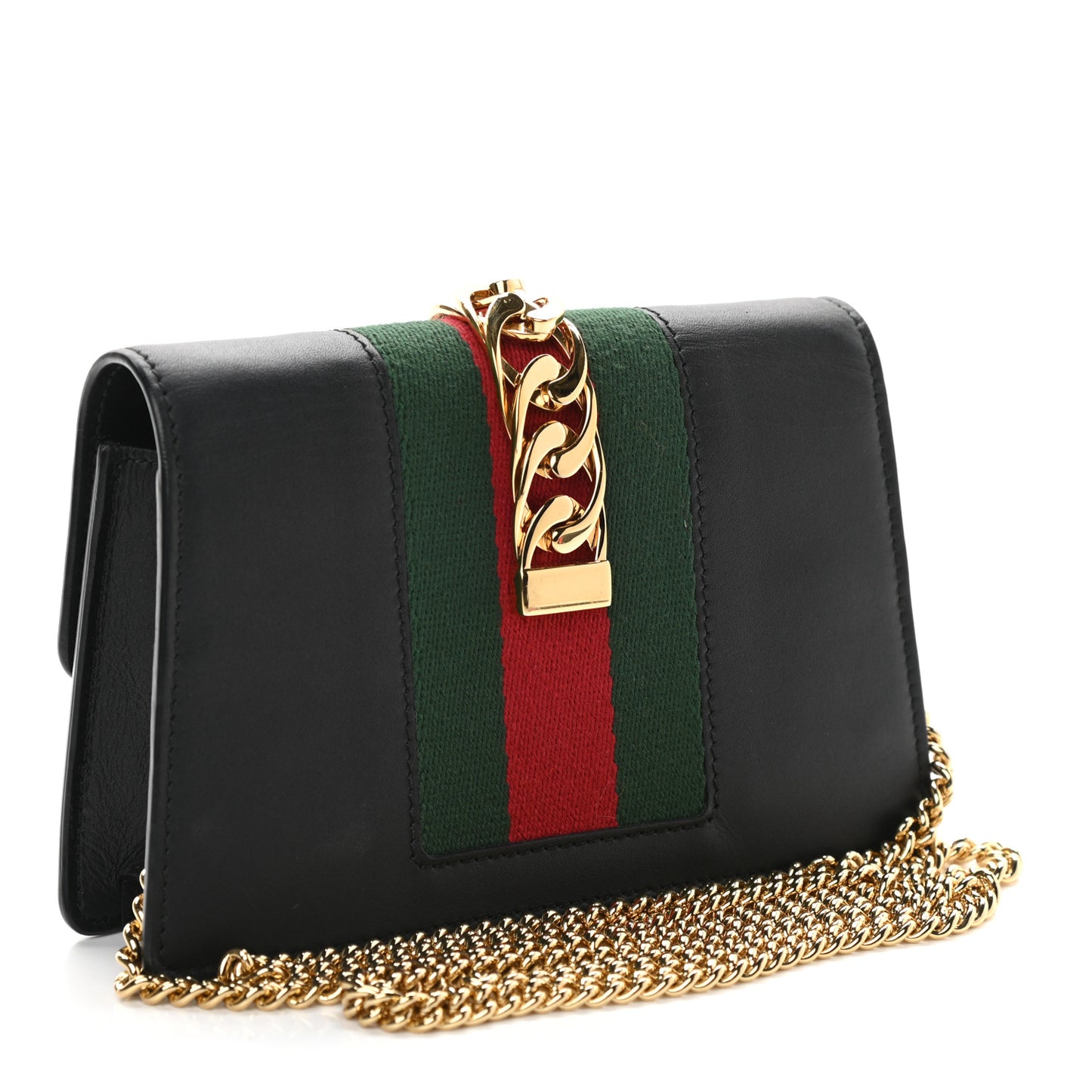 Calfskin Super Mini Sylvie Chain Shoulder Bag Black