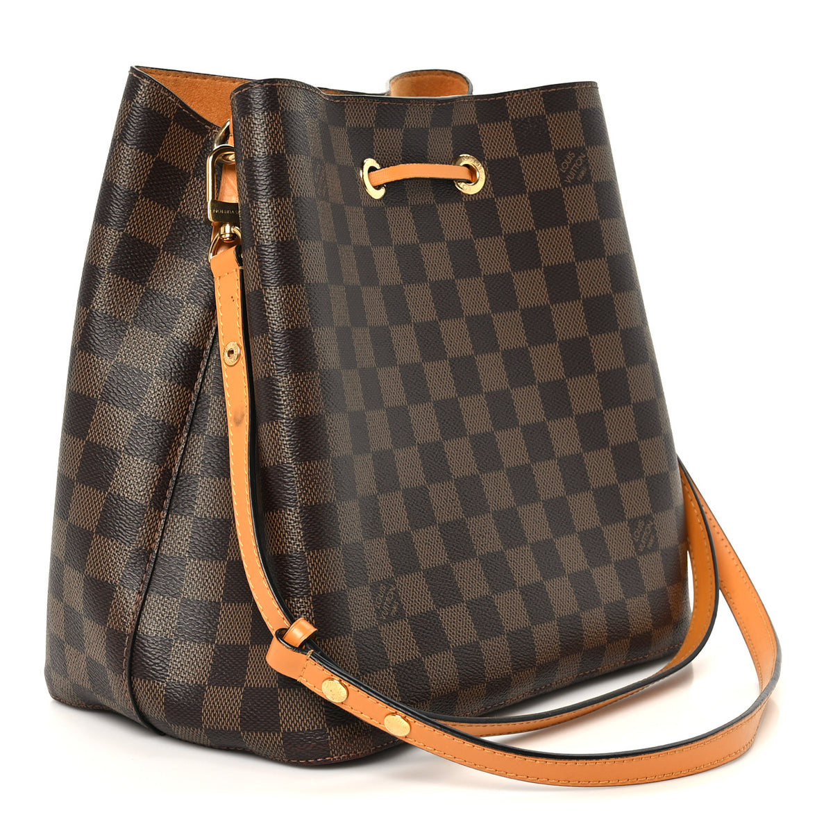 Louis Vuitton Damier Ebene Neonoe MM Safran 2 of 9