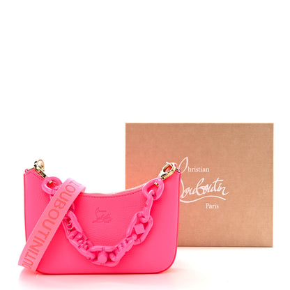 Christian Louboutin Calfskin Mini Loubila Chain Shoulder Bag Fluo Pink 11 of 11
