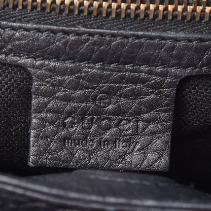 Gucci Calfskin Small Bamboo Shopper Tote Black 9 of 13