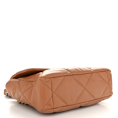 Chanel Lambskin Quilted Large Chanel 19 Flap Brown 4 of 10