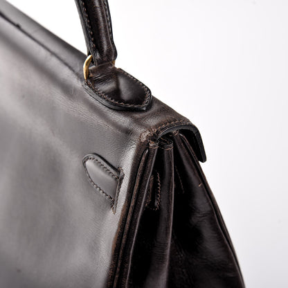 Hermes Box Kelly Retourne 32 Chocolate 42 of 53