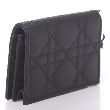 Christian Dior Ultra Matte Calfskin Small Lady Dior Flap Card Holder Black 3 of 8