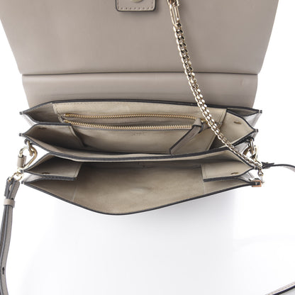 Chloe Calfskin Suede Medium Faye Shoulder Bag Motty Grey 4 of 8
