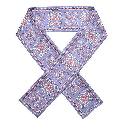 Louis Vuitton Silk Monogram Giant Lvrtual Flowers Bandeau Denim 1 of 4