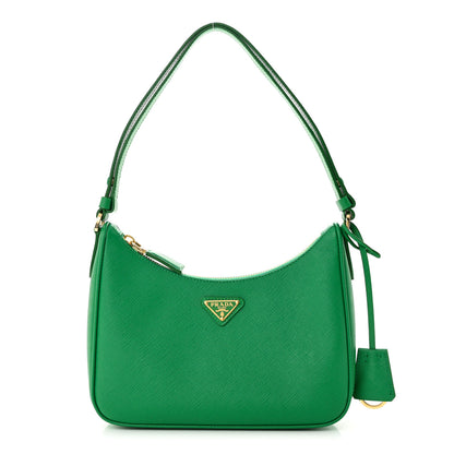 Prada Saffiano Lux Mini Re-Edition Shoulder Bag Mango 1 of 11