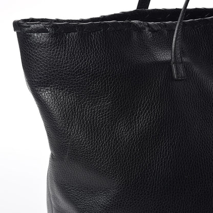 Gucci Pebbled Calfskin Large Bamboo Tassel Tote Black 10 of 10