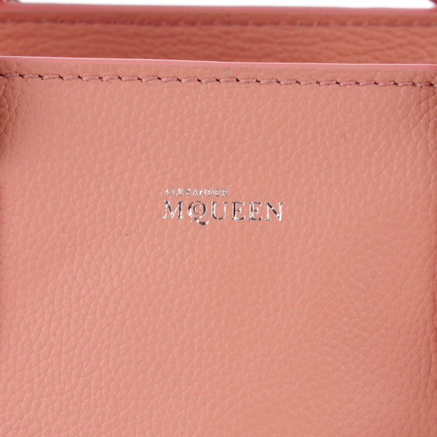 Pebbled Calfskin Small Skull Padlock Zip Around Tote Pink