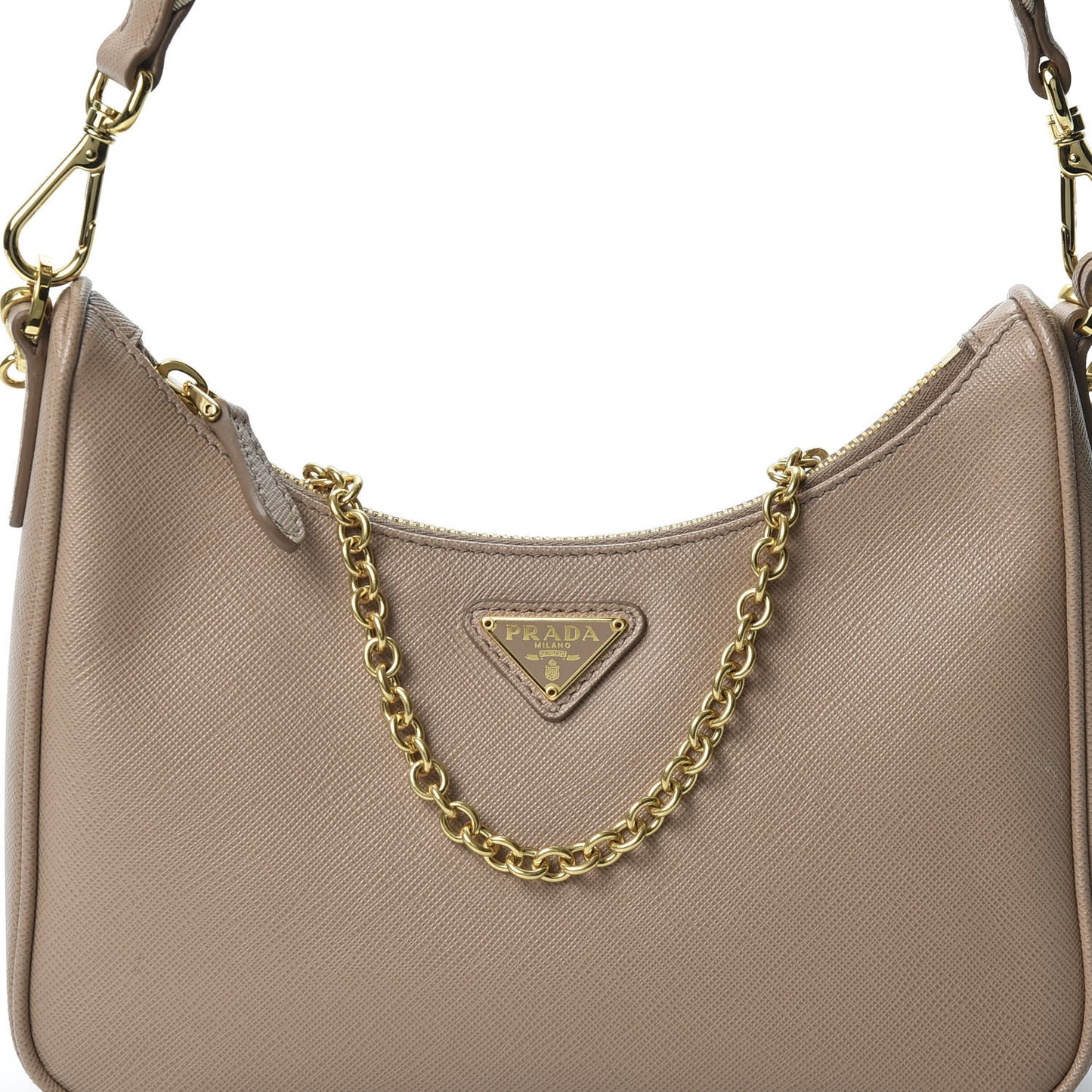 Saffiano Lux Re-Edition 2005 Shoulder Bag Cammeo