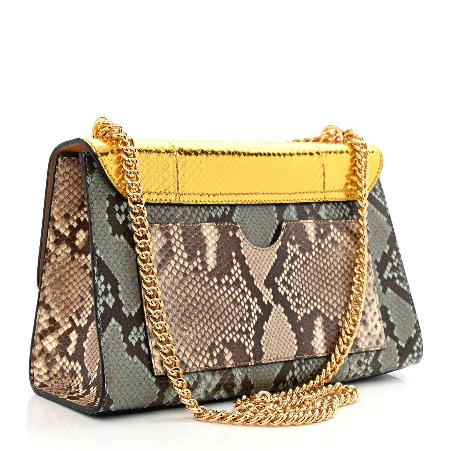 Gucci Metallic Snakeskin Medium Padlock Shoulder Bag Multicolor Multicolor Multicolor 3 of 15