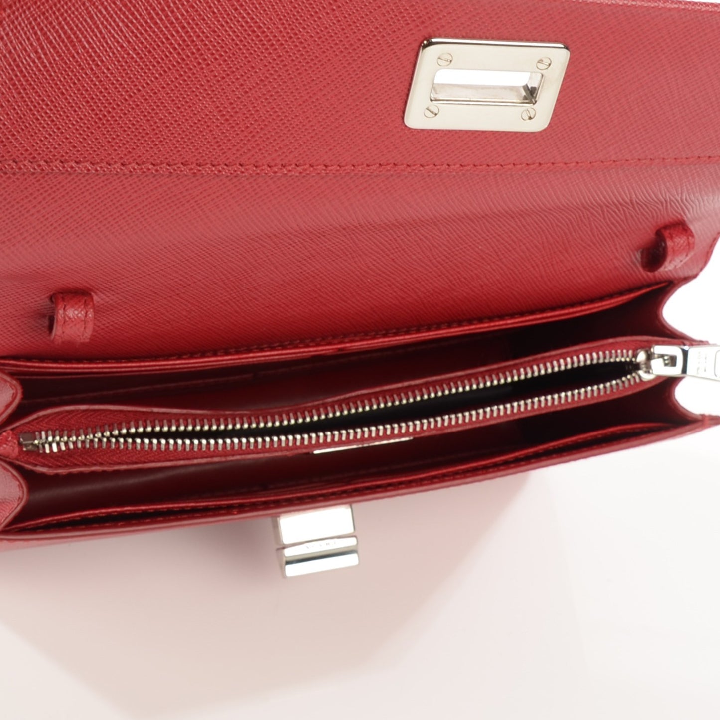 Saffiano Lux Flap Crossbody Fuoco