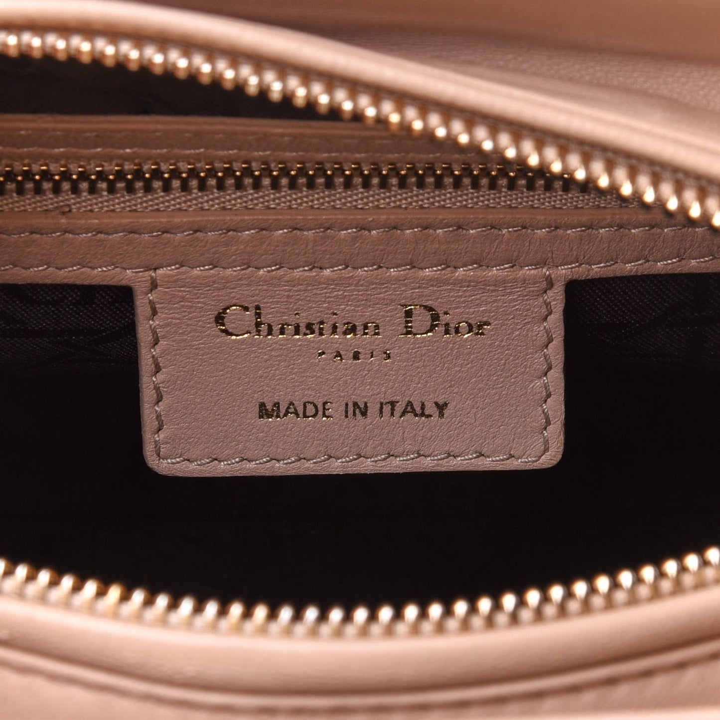 Lambskin Cannage Medium Lady Dior Rose Poudre