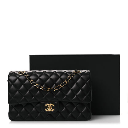 Chanel Lambskin Quilted Medium Double Flap Black 13 of 13