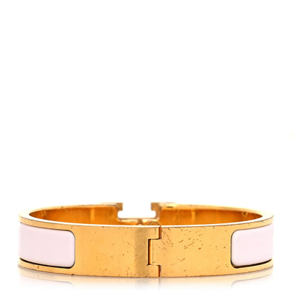 Hermes Enamel Narrow Clic Clac H Bracelet GM Rose Dragee 3 of 5