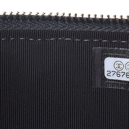 Chanel Iridescent Caviar Quilted Classic Flat Wallet Pouch Black 7 of 8