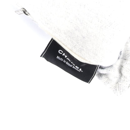 Chanel Merino Wool Cashmere CC Pillow Black White 3 of 3