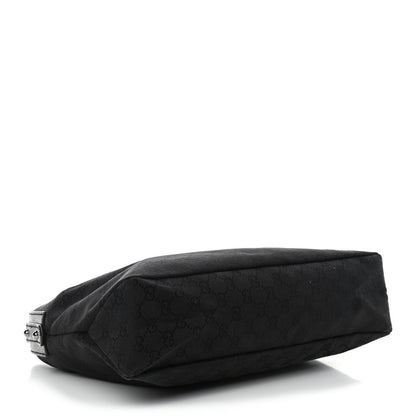 Gucci Monogram Medium Horsebit Chain Hobo Black 3 of 5
