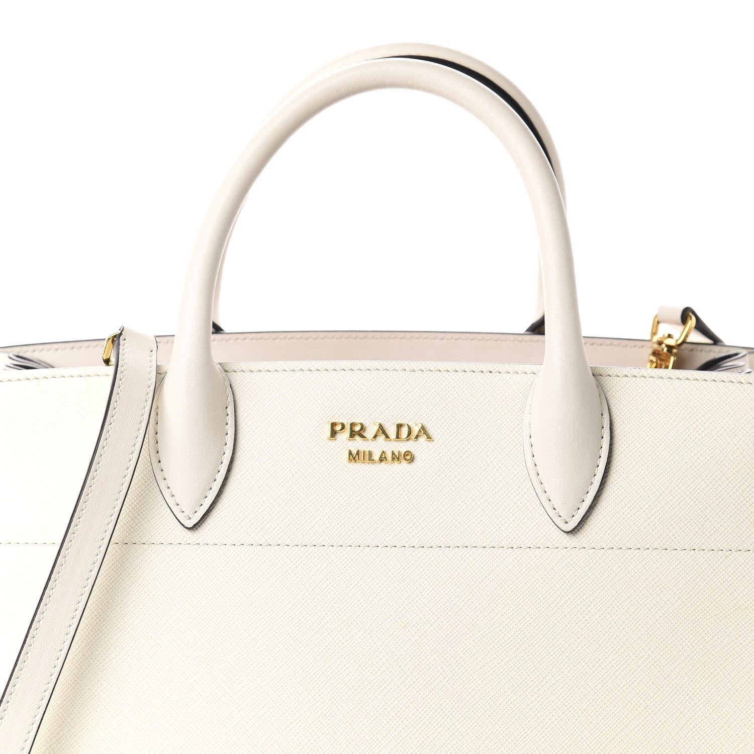 Prada Saffiano City Calf Bibliotheque Bag White Begonia 11 of 11