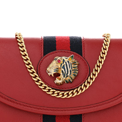 Gucci Textured Calfskin Web Mini Rajah Slim Flap Shoulder Bag Romantic Cherry 8 of 11
