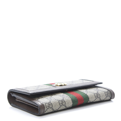 Gucci GG Supreme Monogram Web Ophidia Continental Wallet Brown 4 of 7