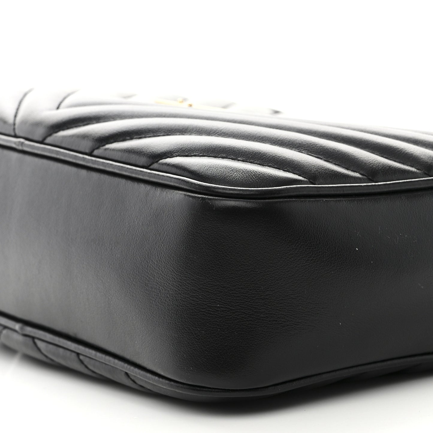 Calfskin Matelasse Monogram Lou Camera Bag Black